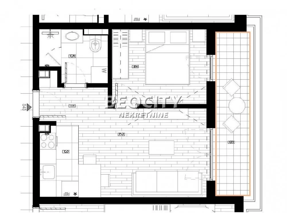 Dvosoban stan, 42 m2, Surčin, Autoput za Zagreb ID: 130606 1