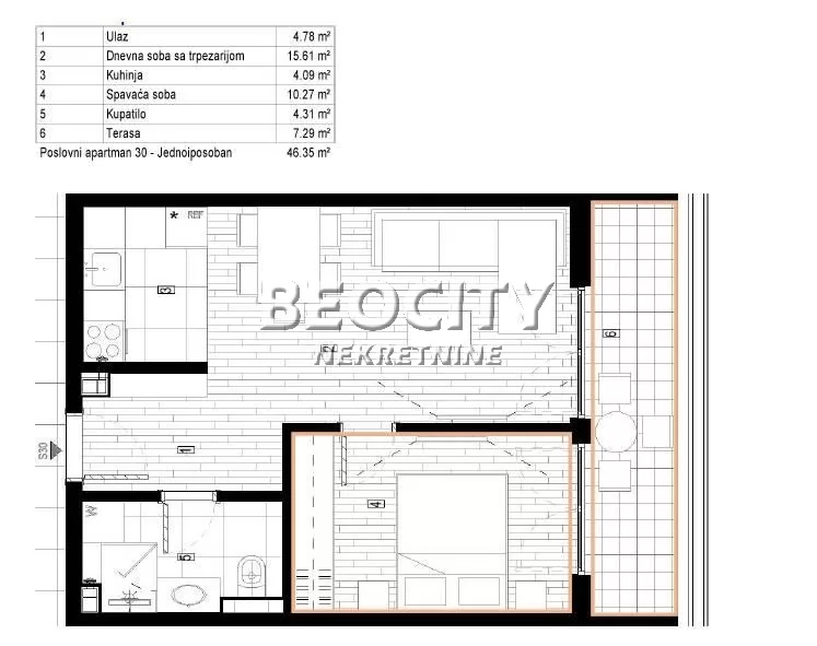 Dvosoban stan, 46 m2, Surčin, Autoput za Zagreb ID: 130555 1