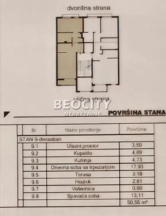 Dvosoban stan, 51 m2, Vukov spomenik, Stjepana Ljubise ID: 130121 3