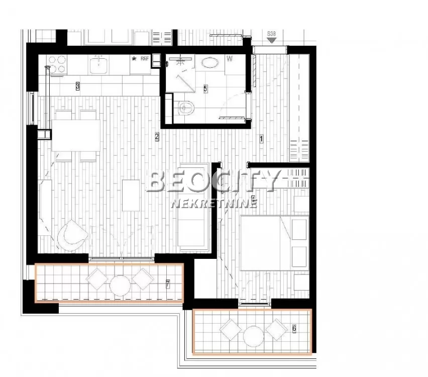 Dvosoban stan, 55 m2, Surčin, Autoput za Zagreb ID: 130604 1