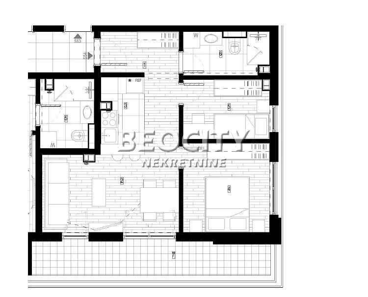 Dvosoban stan, 57 m2, Surčin, Autoput za Zagreb ID: 130609 1