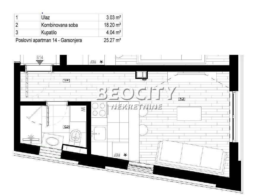 Jednosoban stan, 25 m2, Surčin, Autoput za Zagreb ID: 130550 1