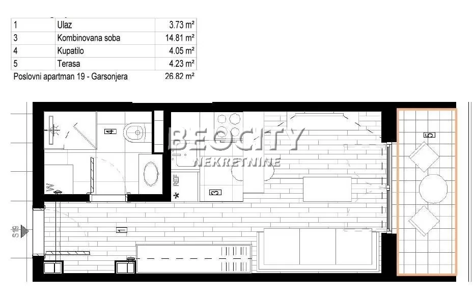 Jednosoban stan, 27 m2, Surčin, Autoput za Zagreb ID: 130552 1