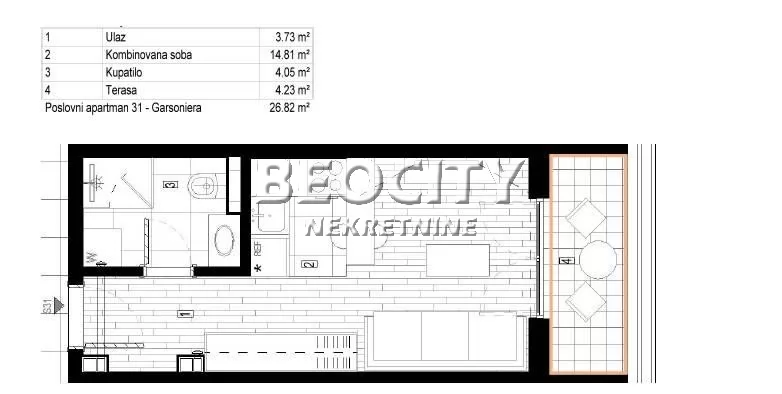 Jednosoban stan, 27 m2, Surčin, Autoput za Zagreb ID: 130556 1