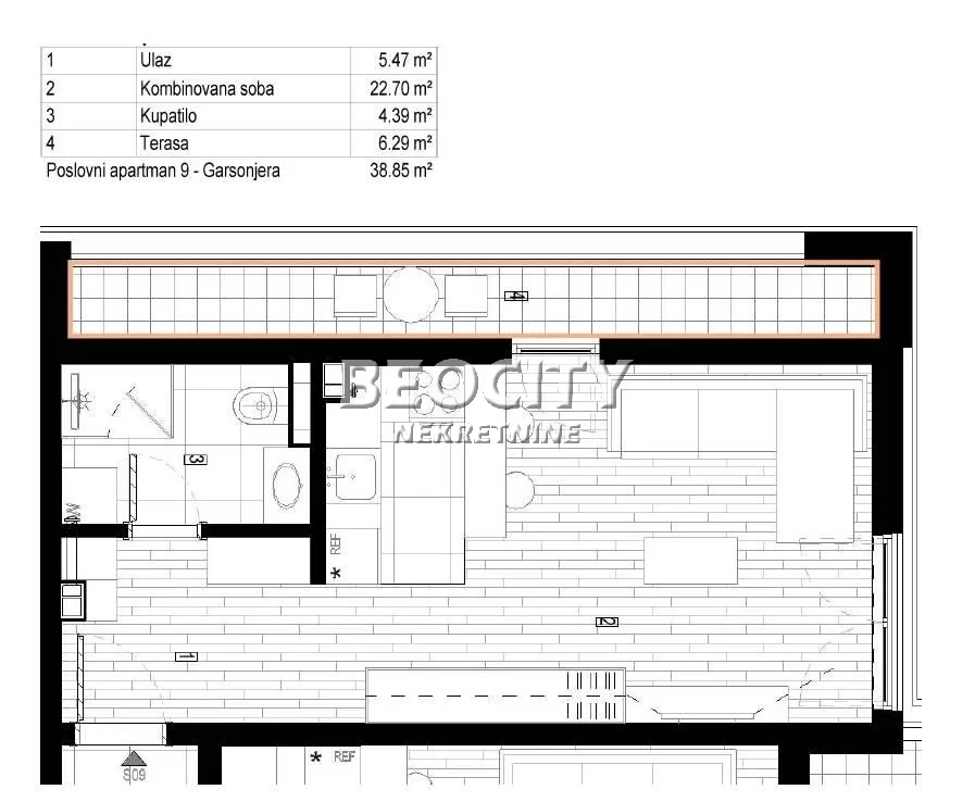 Jednosoban stan, 39 m2, Surčin, Autoput za Zagreb ID: 130549 1