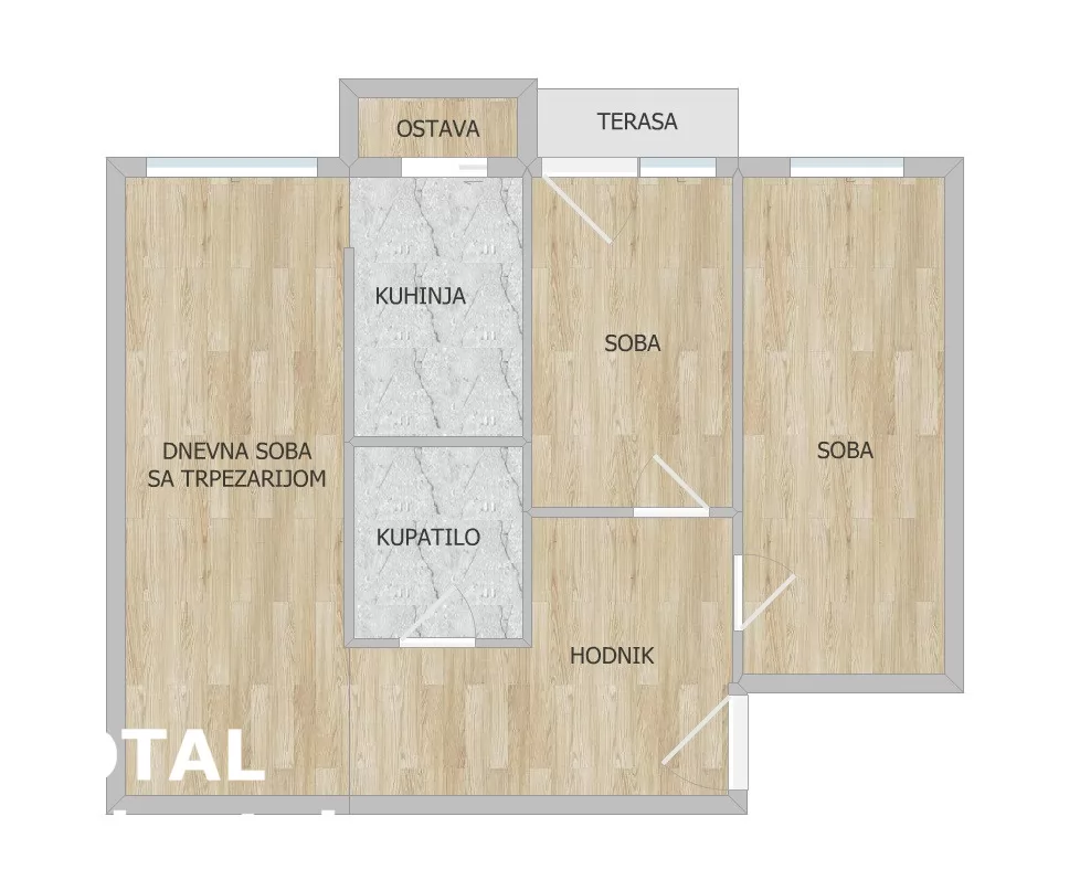 Stan,NOVI SAD,DETELINARA,kv: 60.00, € 155000, ID: 1102421 11
