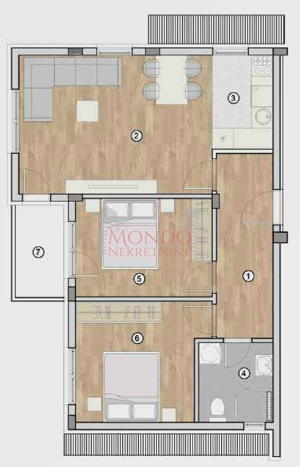 Dvoiposoban stan u izgradnji iznad Vrezinskog bazena i DISA 8