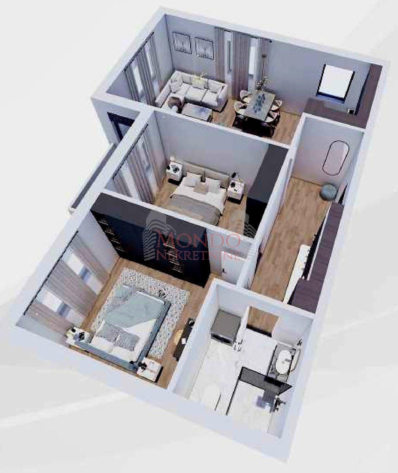 Dvoiposoban stan u izgradnji iznad Vrezinskog bazena i DISA 6