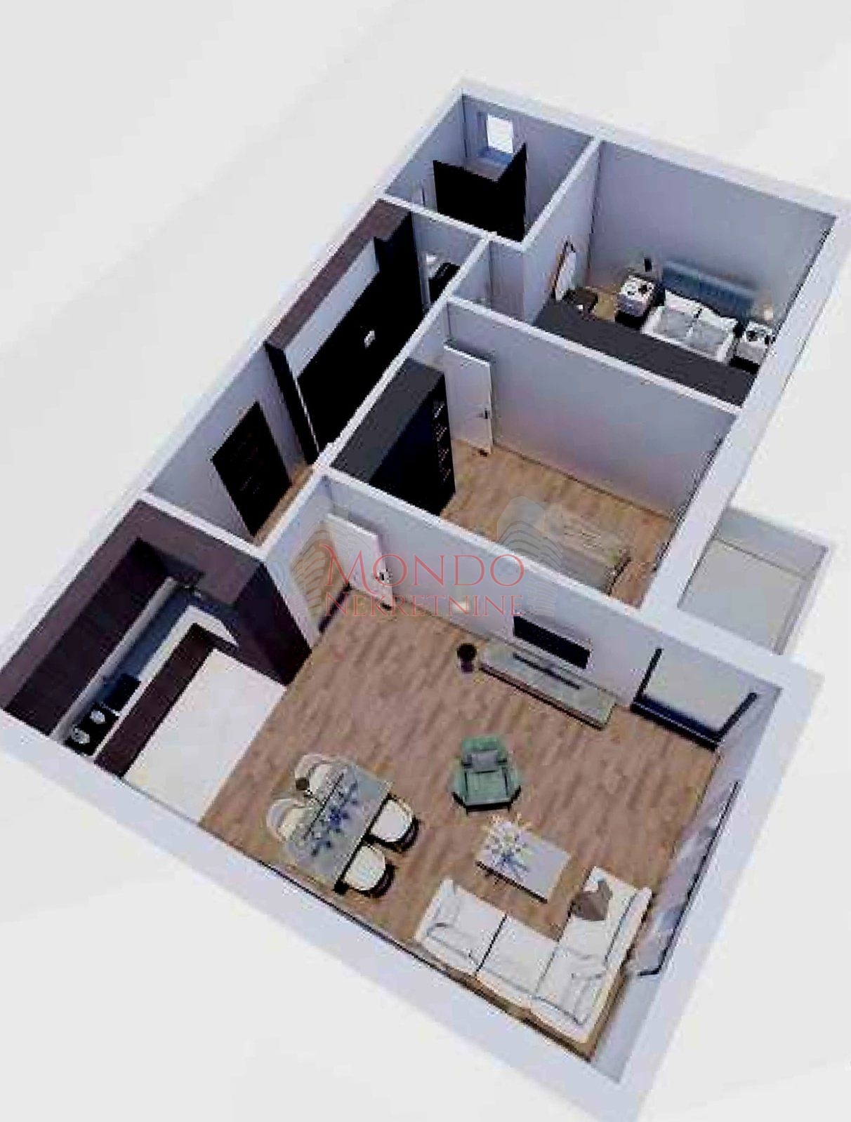 Dvoiposoban stan u izgradnji iznad Vrezinskog bazena i DISA 7