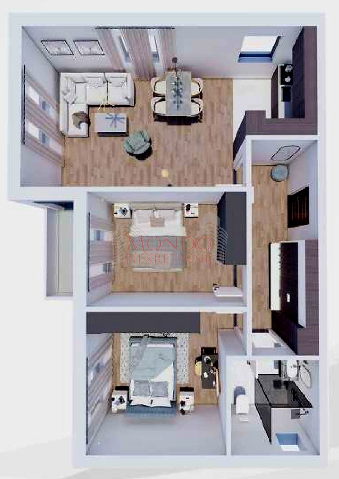 Dvoiposoban stan u izgradnji iznad Vrezinskog bazena i DISA 5