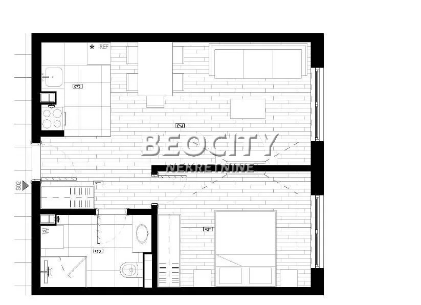 Dvosoban stan, 44 m2, Surčin, Autoput za Zagreb ID: 130612 1