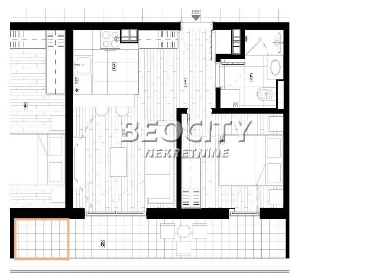 Dvosoban stan, 45 m2, Surčin, Autoput za Zagreb ID: 130624 1