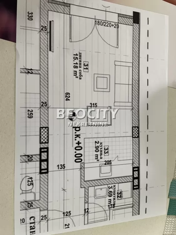 Jednosoban stan, 28 m2, Novi Sad ID: 130698 5