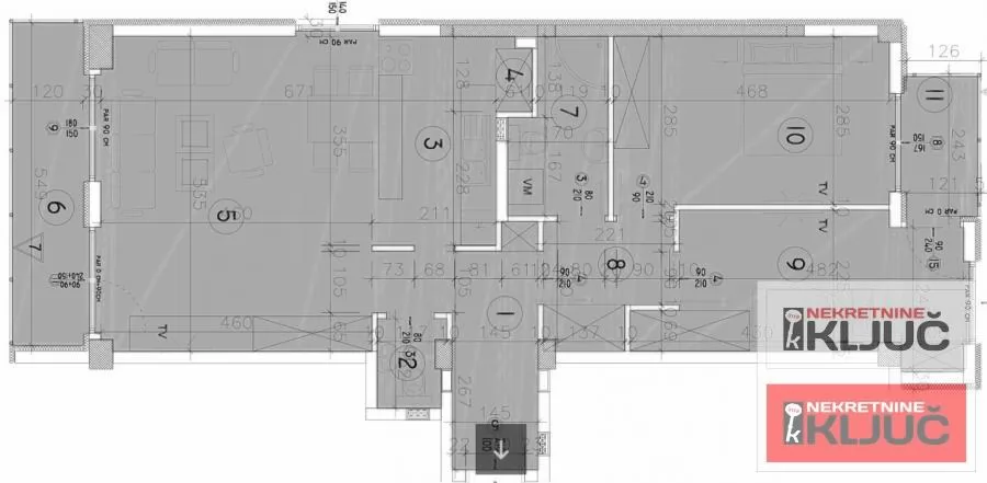 SOMBORSKI BULEVAR, 82m2, Trosoban, Novogradnja, Namešten 17