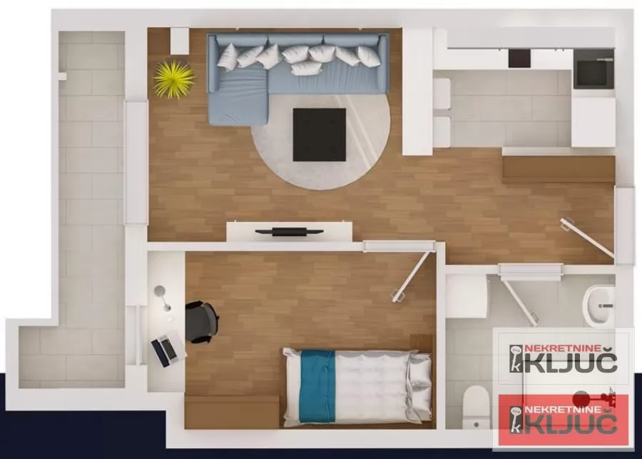 KLISA, 38m2, Dvosoban sa pdv 1