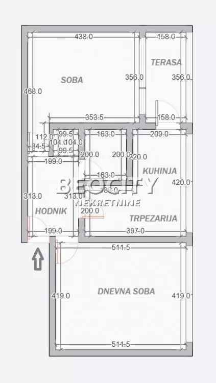Dvosoban stan, 67 m2, Šumice, Vladimira Tomanovića ID: 130742 16