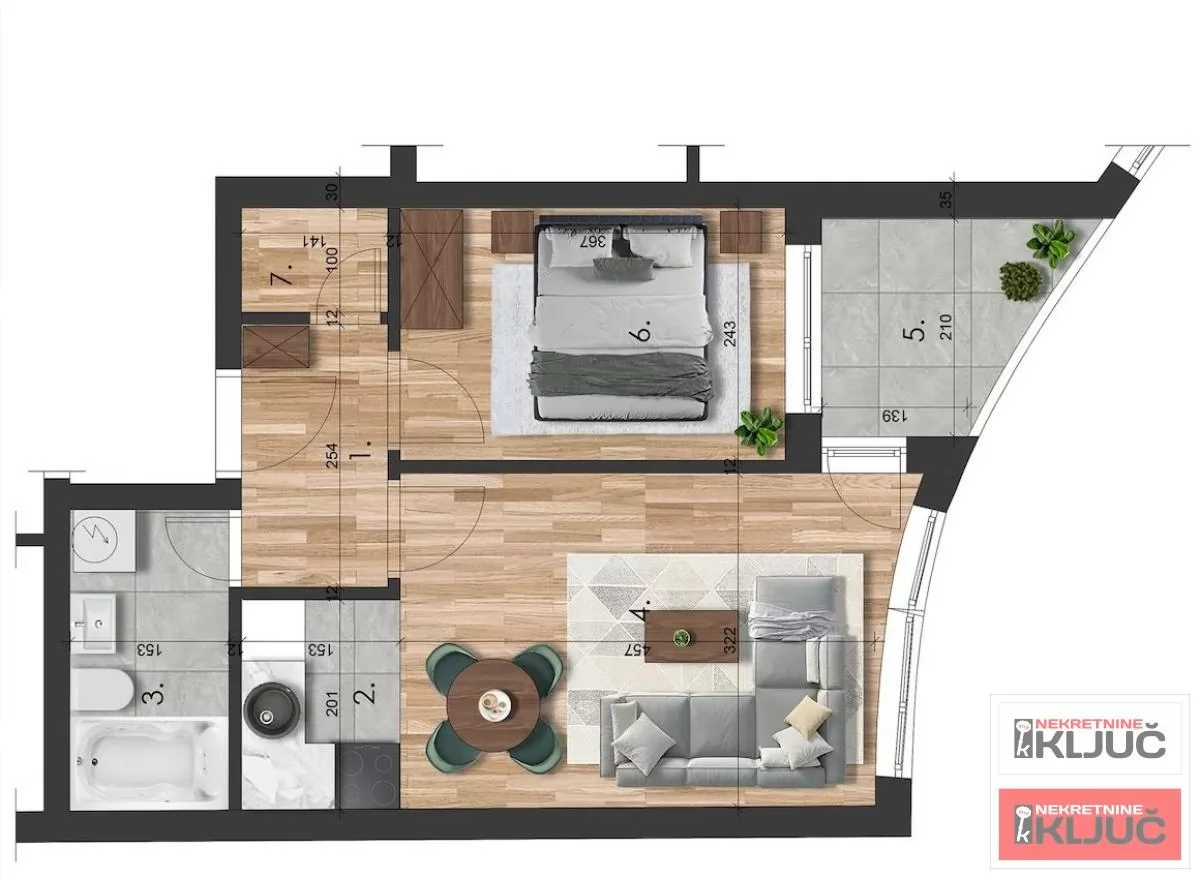 TELEP, 41m2, Dvosoban sa pdv, Izgradnja 1