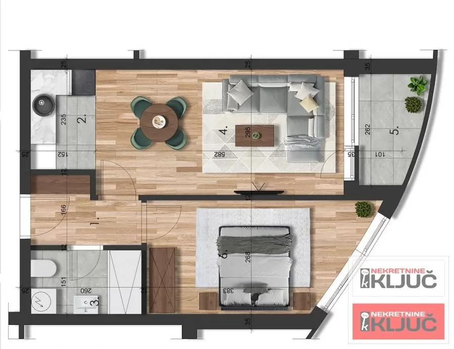 TELEP, 45m2, Dvosoban sa pdv, Izgradnja 1