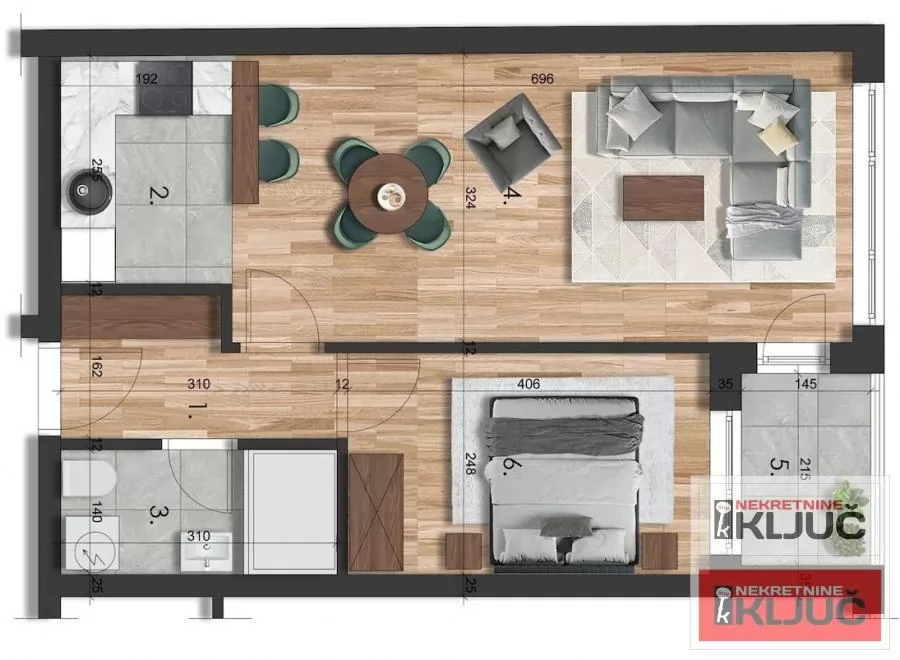 TELEP, 49m2, Dvosoban sa pdv, Izgradnja 1