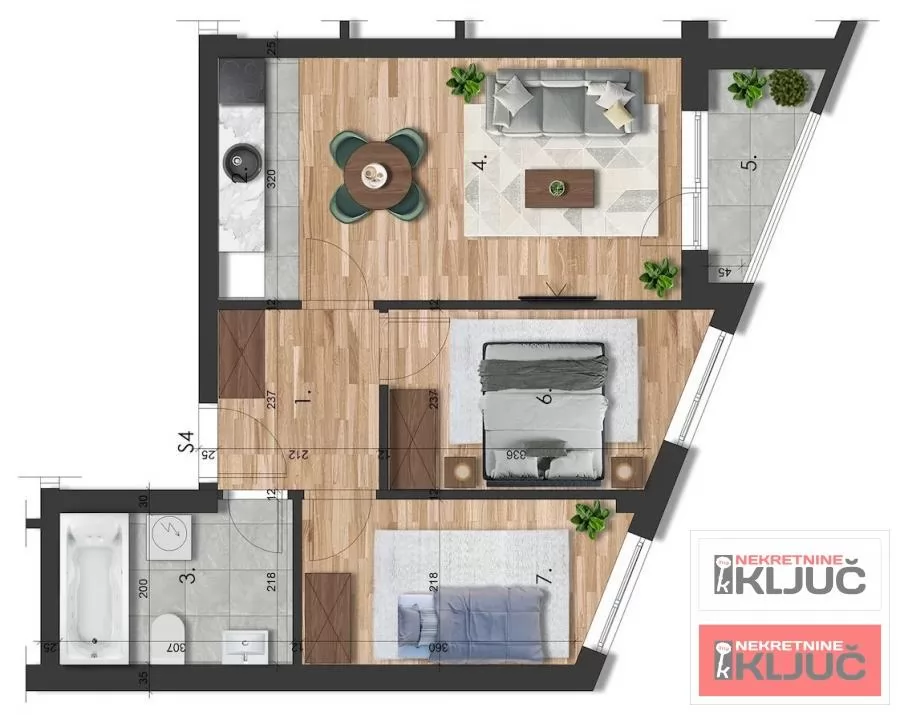TELEP, 52m2, Dvoipoosban sa pdv, Izgradnja 1