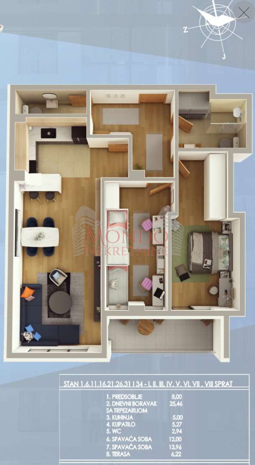 Dvoiposoban stan u samom centru grada, novogradnja 3