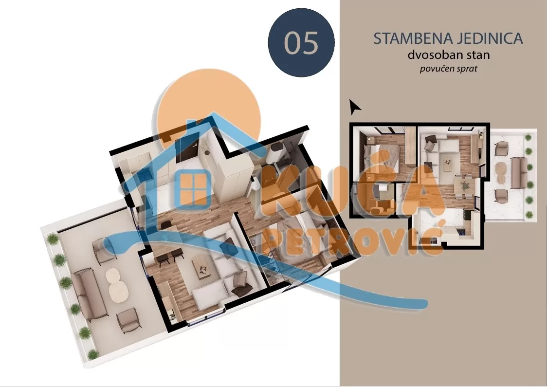 Dvosoban stan, 48.51 m2, Trošarina, Marina Držića ID: p-016115 2