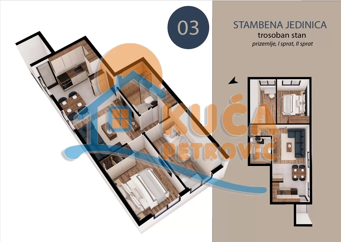 Trosoban stan, 41.88 m2, Trošarina, Marina Držića ID: p-016112 2