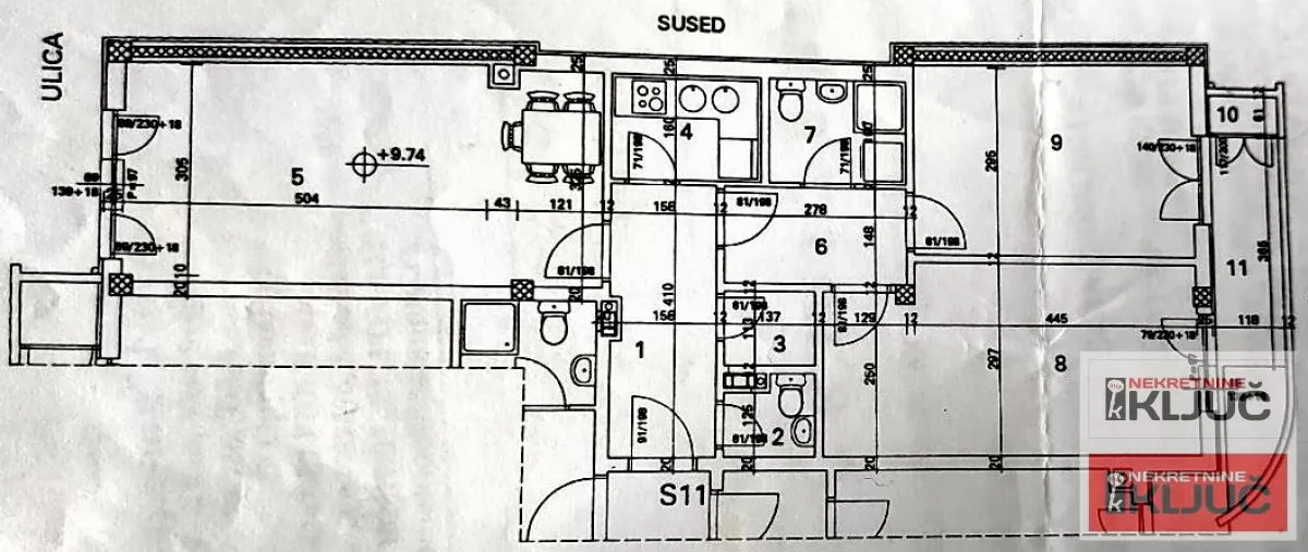 CENTAR, 78m2, Trosoban, Odličan 1