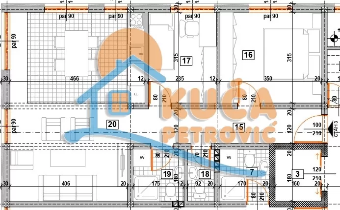 Dvosoban stan, 59.63 m2, Donja Vrežina, Nikole Rašića Koleta ID: p-016172 4