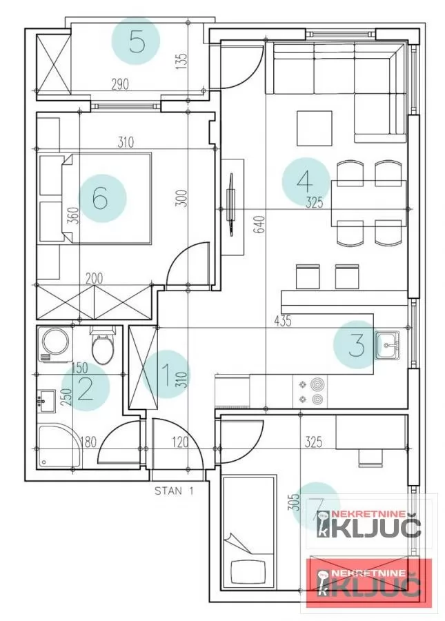 PETROVARADIN, 54m2, Dvoiposoban sa pdv 1