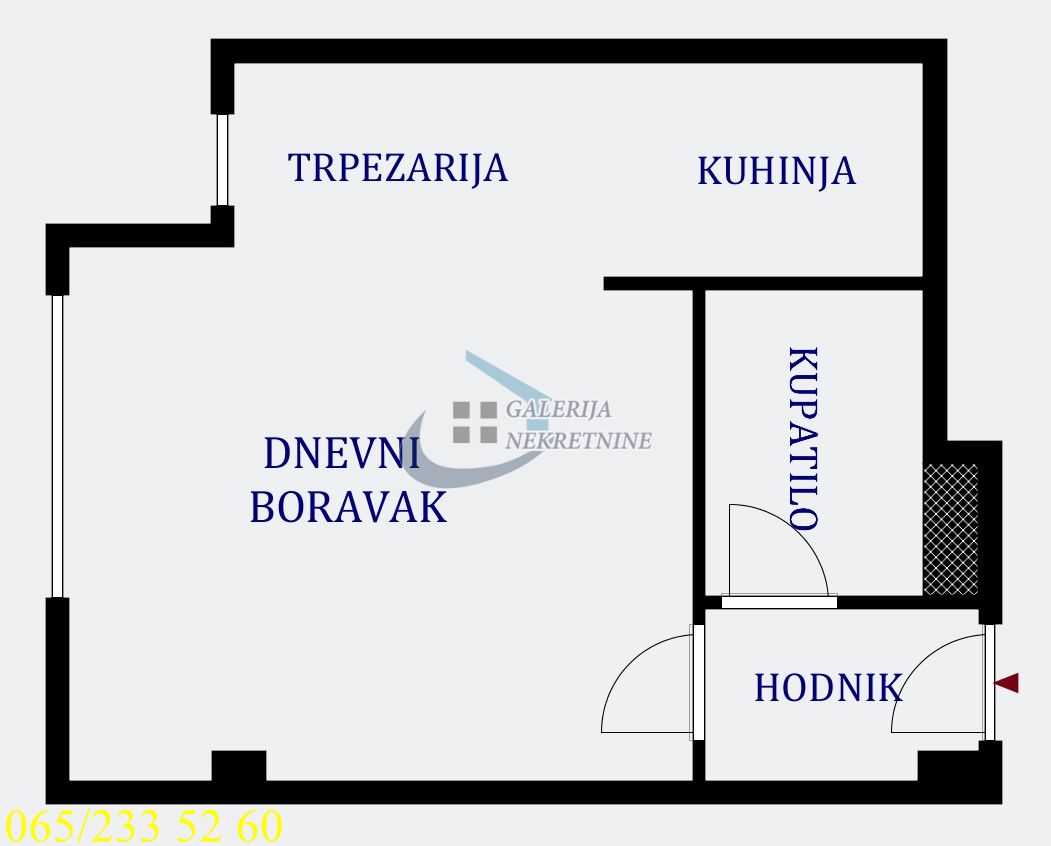 Voždovac  Dušanovac   Murska 33m2 4