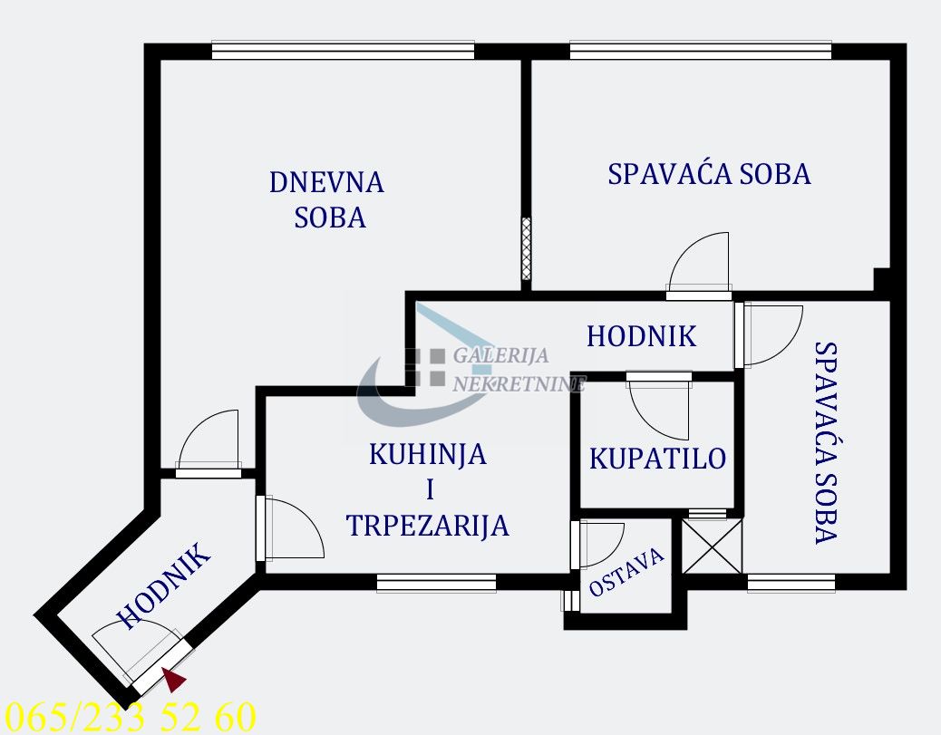 Zvezdara TC Zira   Ruzveltova 55m2 4