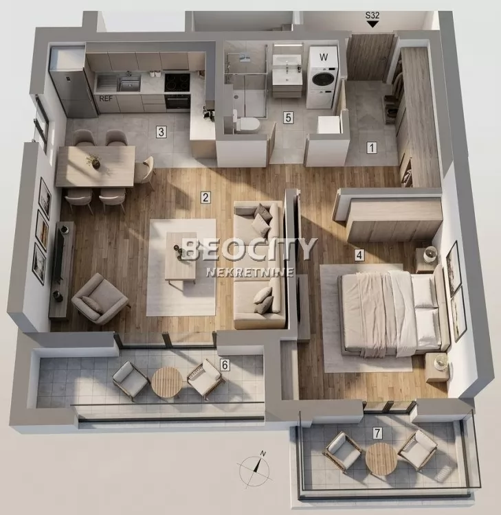 Dvosoban stan, 53 m2, Surčin, Autoput za Zagreb ID: 130557 1