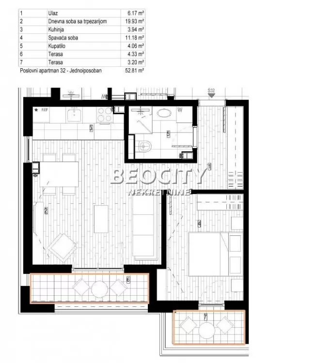 Dvosoban stan, 53 m2, Surčin, Autoput za Zagreb ID: 130557 6