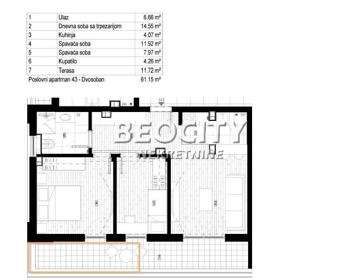 Dvosoban stan, 61 m2, Surčin, Autoput za Zagreb ID: 130559 5