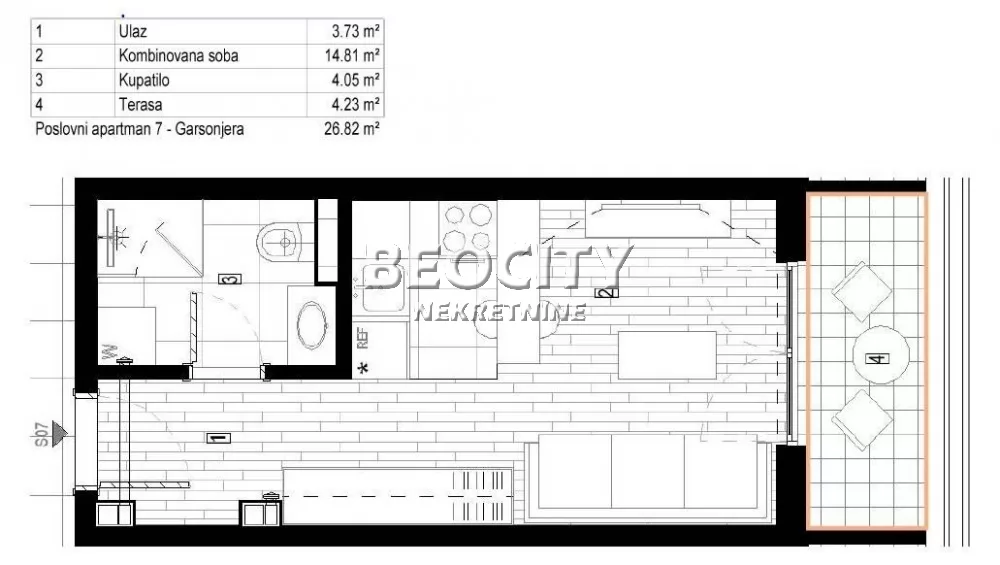 Jednosoban stan, 27 m2, Surčin, Autoput za Zagreb ID: 130497 6