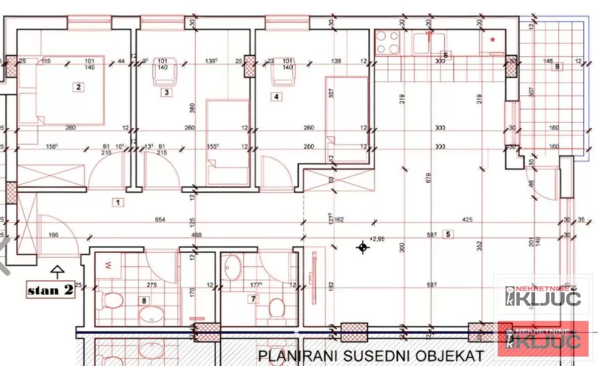 PETROVARADIN, 76m2, Troipoosban sa pdv, Izgradnja 1