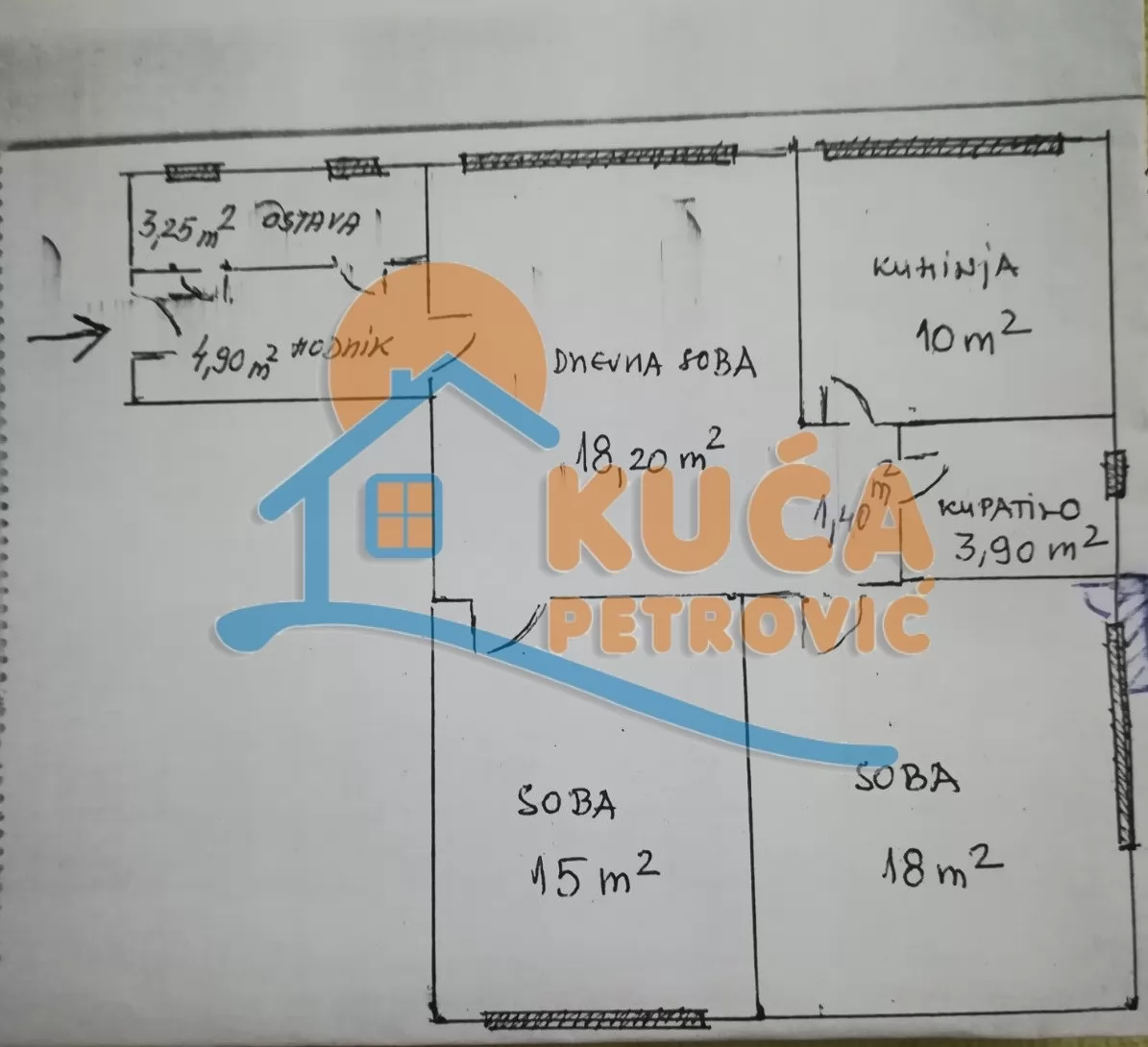 Trosoban stan, 75 m2, Centar, Generala Milojka Lešjanina ID: p-016163 1