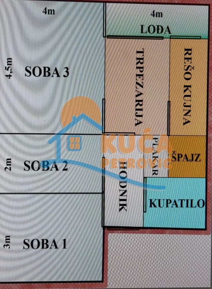 Dvosoban stan, 67 m2, Čamurlija, Ratko Jović ID: p-016205 6