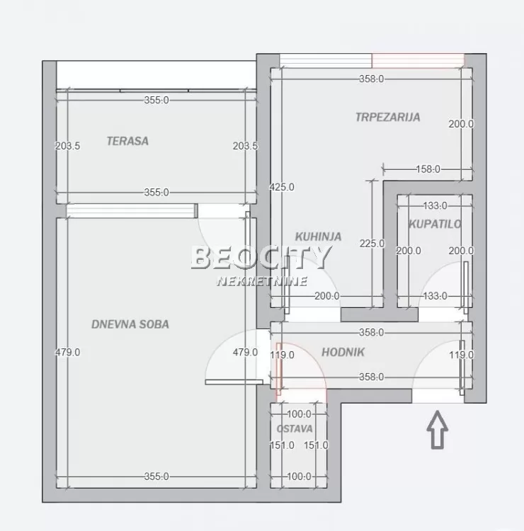 Dvosoban stan, 38 m2, Voždovac, Glasinačka ID: 131273 14