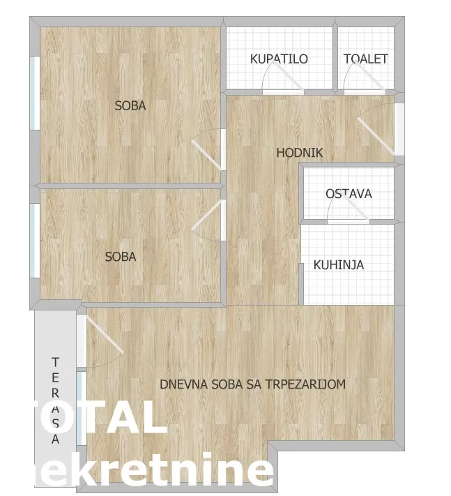 Stan,NOVI SAD,PODBARA,kv: 60.00, € 165000, ID: 1102490 16