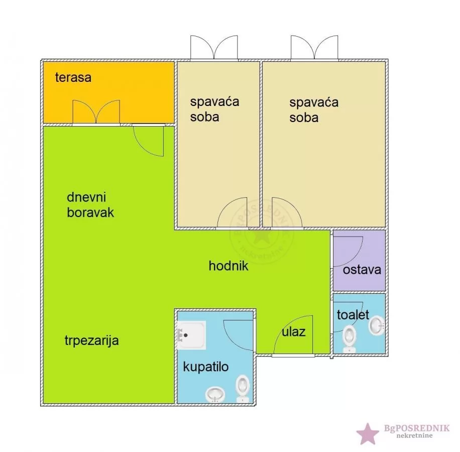 Voždovac, Trošarina, Vojvode Stepe, 74.23m2 2