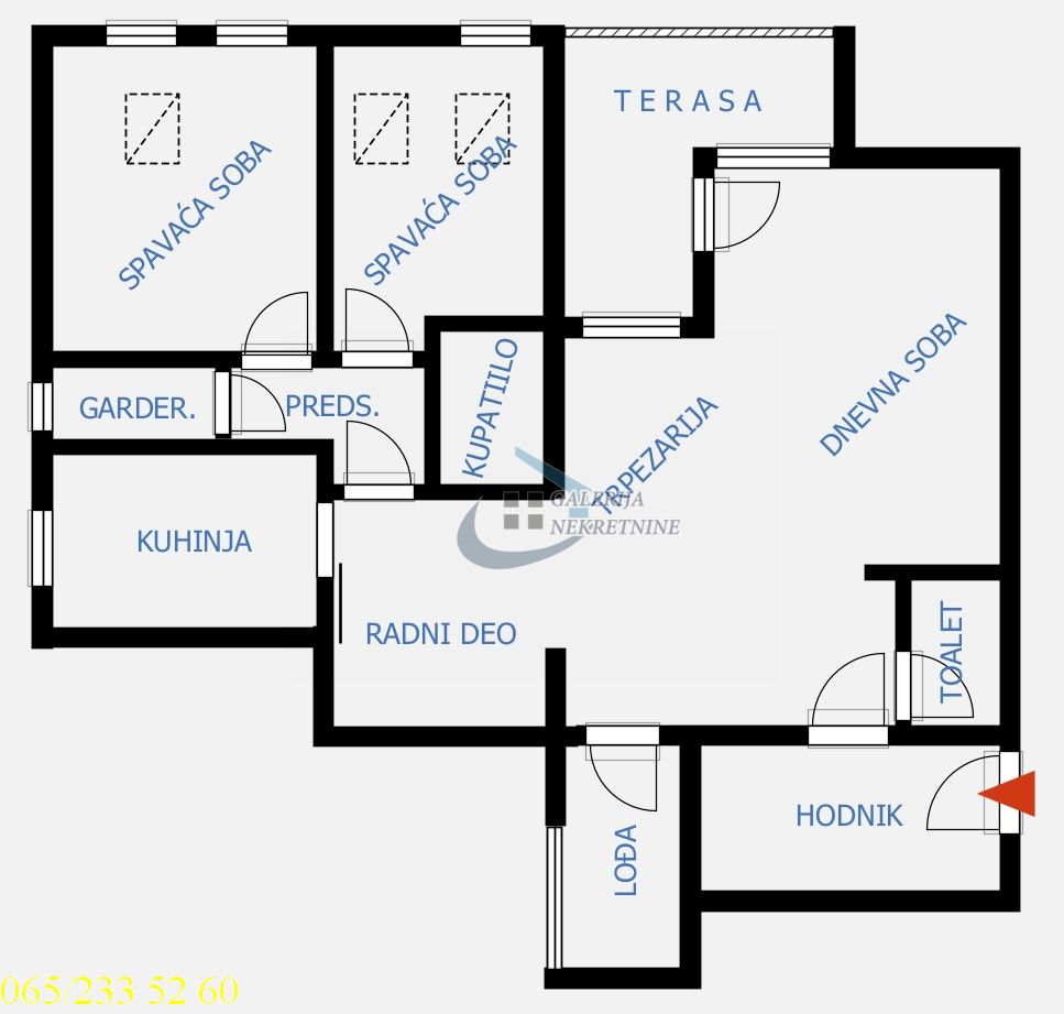 Novi Beograd  Blok 71   Dr Ivana Ribara 86m2 5