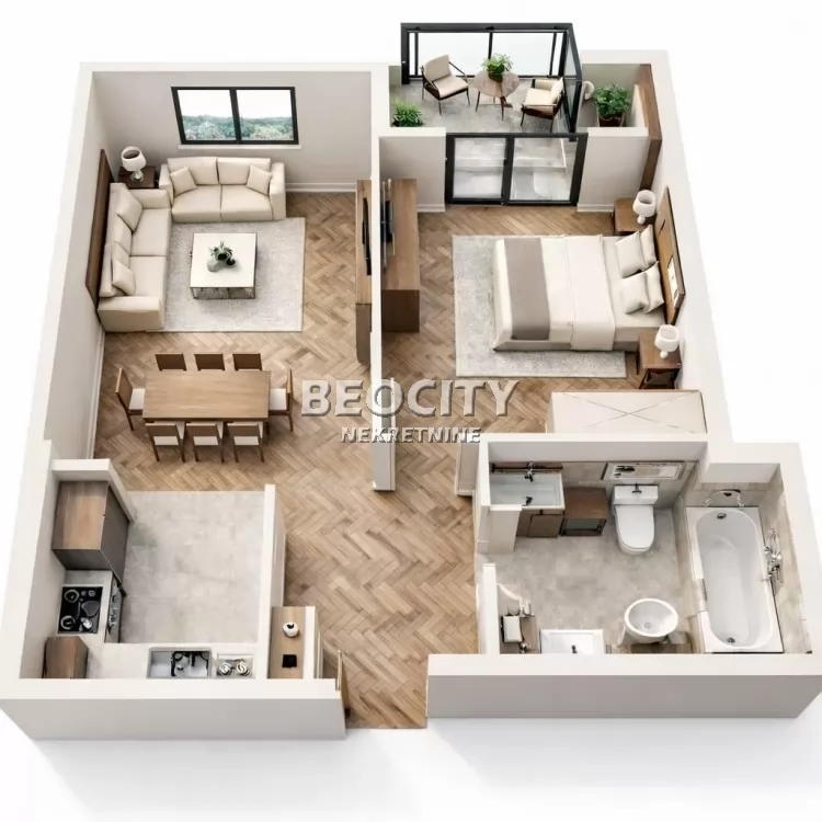 Dvosoban stan, 42 m2, Novo naselje ID: 127506 1