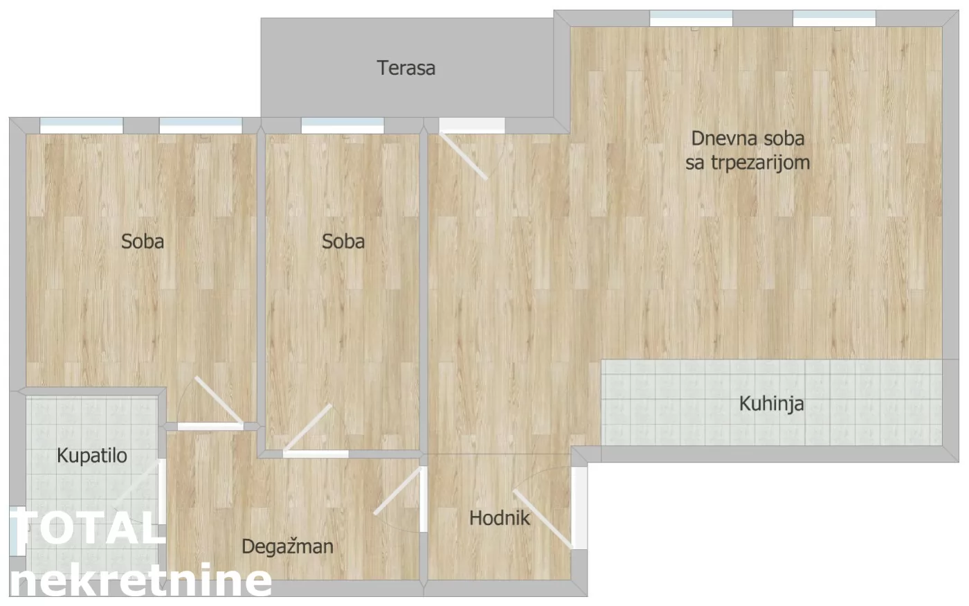 Stan,NOVI SAD,ZELEZNICKA STANICA,kv: 61.00, € 155000, ID: 1102570 16