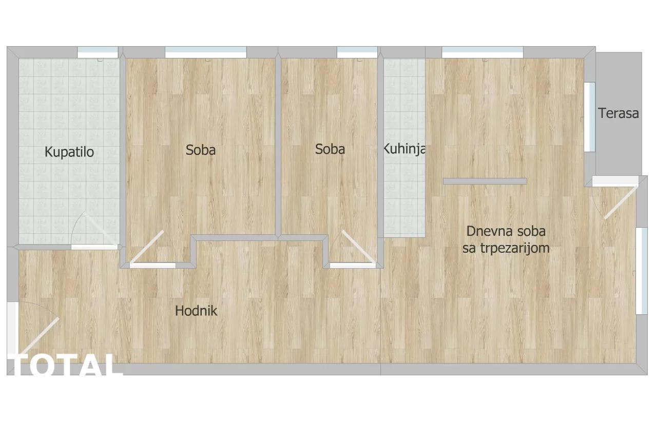 Stan,NOVI SAD,TELEP,kv: 51.00, € 142800, ID: 1100583 9
