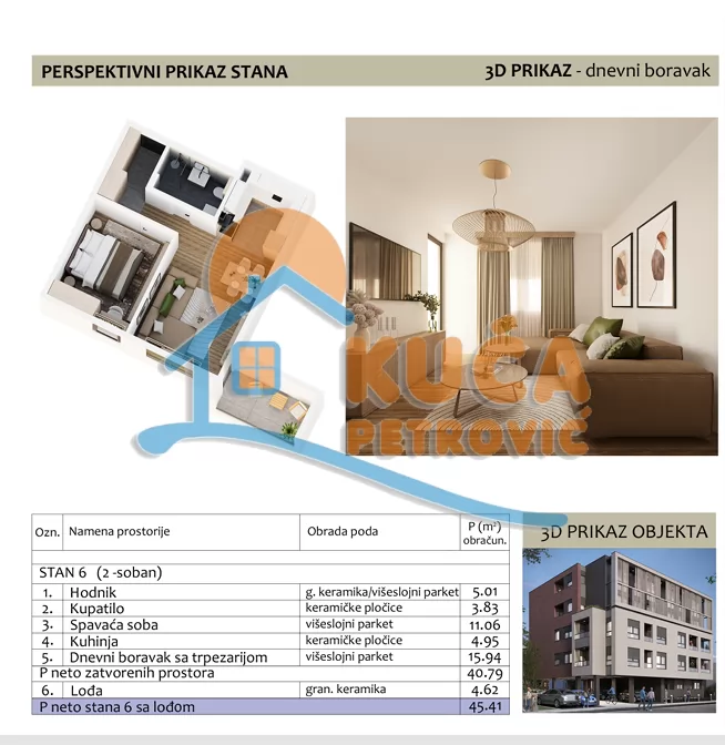 Jednosoban stan, 45.41 m2, Duvanište, Naserova ID: p-015793 4