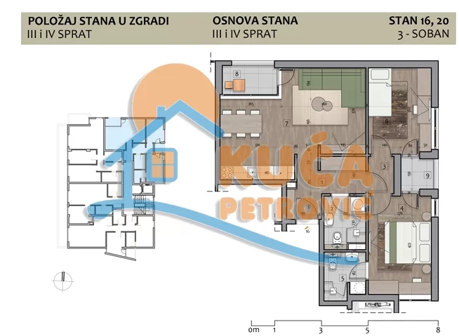 Trosoban stan, 64.21 m2, Duvanište, Naserova ID: p-015827 4