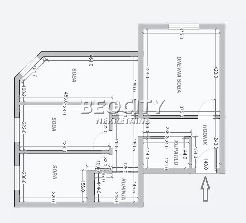 četvorosoban stan, 63 m2, Grocka, Kolubarska ID: 132140 1