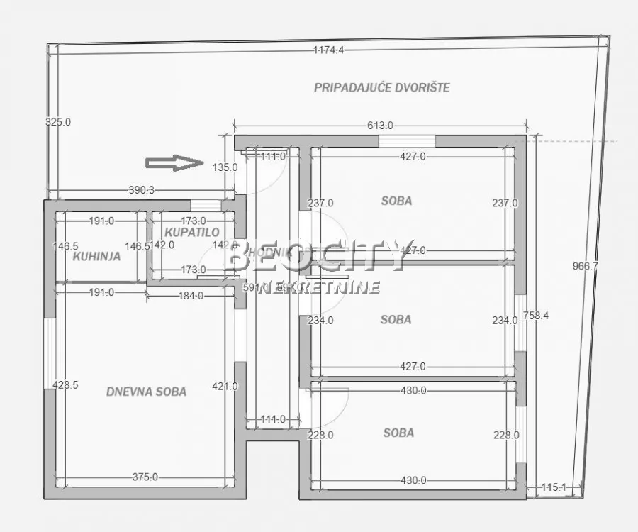 četvorosoban stan, 95 m2, Grocka, Kolubarska ID: 132139 2